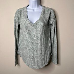 American Eagle Mint Green Soft & Sexy Ribbed Long Sleeve Top Women's XS